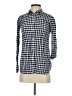 J.Crew Checkered-gingham Blue 3/4 Sleeve Button-Down Shirt Size 00 - photo 1