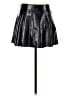 MNG 100% Polyester Metallic Black Faux Leather Skirt Size EU 36 / US 6 - photo 2