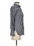 J.Crew Checkered-gingham Blue 3/4 Sleeve Button-Down Shirt Size 00 - photo 4