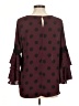 C established 1946 100% Polyester Polka Dots Burgundy 3/4 Sleeve Blouse Size M - photo 2