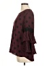 C established 1946 100% Polyester Polka Dots Burgundy 3/4 Sleeve Blouse Size M - photo 5