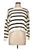 Shein 100% Acrylic Stripes Ivory Pullover Sweater Size L - photo 1