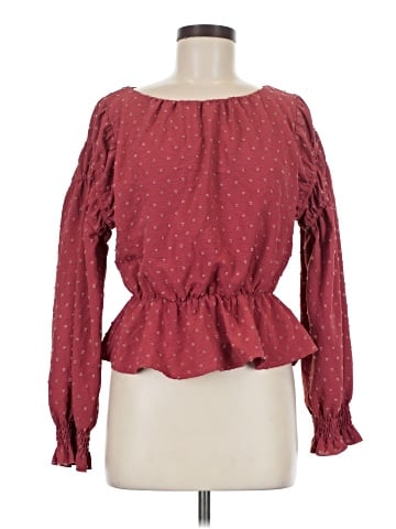 Peach Love Long Sleeve Blouse (view 1)