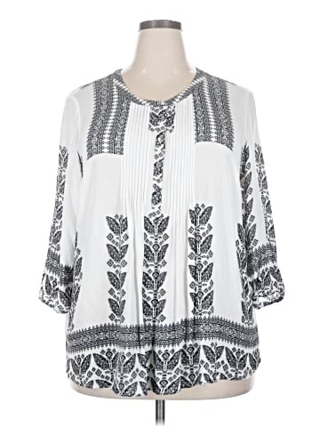 Pale Sky 3/4 Sleeve Blouse (view 1)