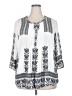 Pale Sky 100% Rayon White 3/4 Sleeve Blouse Size 2X - photo 1