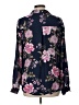 Candie's Floral Blue Long Sleeve Blouse Size L - photo 2