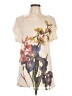 Express Floral Ivory Short Sleeve T-Shirt Size L - photo 1