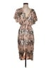 Unbranded 100% Cotton Animal Print Tan Cocktail Dress Size XS (estimated) - photo 1