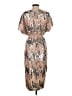 Unbranded 100% Cotton Animal Print Tan Cocktail Dress Size XS (estimated) - photo 2