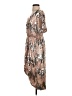 Unbranded 100% Cotton Animal Print Tan Cocktail Dress Size XS (estimated) - photo 5