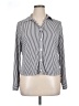 Adrianna Papell Stripes Silver Long Sleeve Blouse Size 16 (estimated) - photo 1