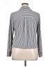 Adrianna Papell Stripes Silver Long Sleeve Blouse Size 16 (estimated) - photo 2