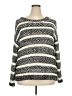 Saltwater LUXE Stripes Ivory Silver Pullover Sweater Size 2X - photo 1