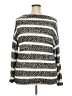 Saltwater LUXE Stripes Ivory Silver Pullover Sweater Size 2X - photo 2