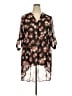 Torrid 100% Polyester Black 3/4 Sleeve Blouse Size 2X Plus (2) - photo 1