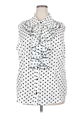 Shein Curve Sleeveless Button Down Shirt