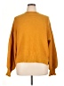 Skies Are Blue Solid Yellow Pullover Sweater Size XL - photo 1