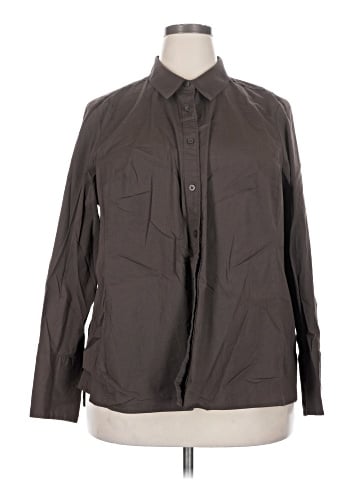 Lane Bryant Long Sleeve Button-Down Shirt (view 1)