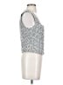Lulus Silver Black Sleeveless Blouse Size S - photo 4