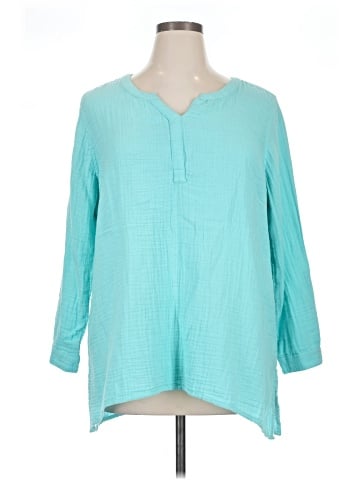Susan Graver 3/4 Sleeve Blouse (view 1)
