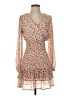 Active USA 100% Polyester Floral Tan Casual Dress Size S - photo 1