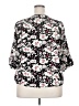 Monday Fun 100% Polyester Floral Black Short Sleeve Blouse Size 2X - photo 2