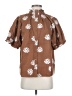Never A Wallflower Brown Short Sleeve Blouse Size XS - photo 1