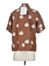 Never A Wallflower Brown Short Sleeve Blouse Size XS - photo 2