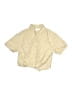 Zara Solid Tan Short Sleeve Button-Down Shirt Size 13 - 14 - photo 1