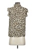 J.Crew 100% Polyester Animal Print Ivory Sleeveless Blouse Size XXS - photo 2