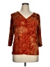 Only Nine Orange 3/4 Sleeve Blouse Size XL (estimated) - photo 1
