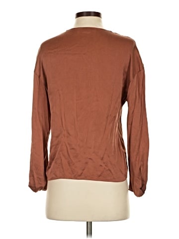 Vince. Long Sleeve Silk Top (view 2)