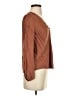 Vince. 100% Silk Brown Long Sleeve Silk Top Size XS - photo 4