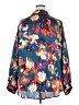 BTFBM 100% Polyester Print Blue Long Sleeve Blouse Size XXL - photo 2