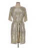 JM Studio Metallic Silver Cocktail Dress Size 12 - photo 1