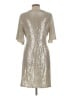 JM Studio Metallic Silver Cocktail Dress Size 12 - photo 2