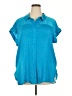 Vince Camuto 100% Polyester Blue Short Sleeve Blouse Size 2X - photo 1