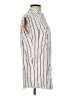 Knot Sisters 100% Rayon Stripes Ivory Sleeveless Button-Down Shirt Size S - photo 4