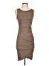Leith Solid Brown Casual Dress Size XS - photo 1