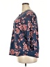 Papermoon Floral Blue 3/4 Sleeve Blouse Size 2X - photo 5