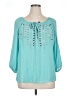 Jolt 100% Rayon Teal 3/4 Sleeve Blouse Size XL - photo 1