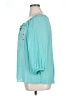 Jolt 100% Rayon Teal 3/4 Sleeve Blouse Size XL - photo 5