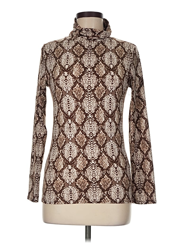 Pre-owned Olivia Rae Long Sleeve Turtleneck In Brown