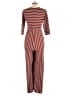 Ces Femme Stripes Red Jumpsuit Size 4 - photo 2