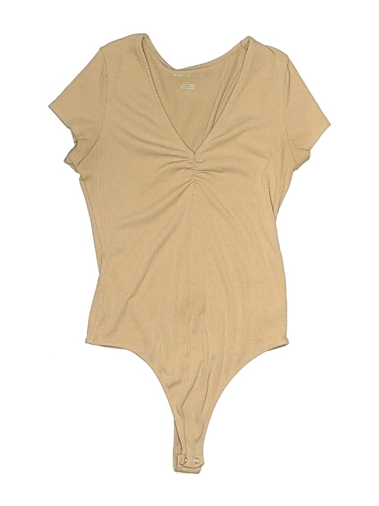 Pre-owned American Eagle Outfitters Bodysuit In Tan