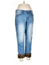 Hydraulic Animal Print Blue Jeans Size 8 - photo 1