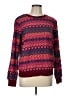 Trina Turk 100% Nylon Print Burgundy Pullover Sweater Size L - photo 1