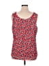 CAbi 100% Polyester Red Sleeveless Blouse Size XL - photo 2