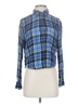 Rails 100% Rayon Plaid Blue Long Sleeve Blouse Size S - photo 1