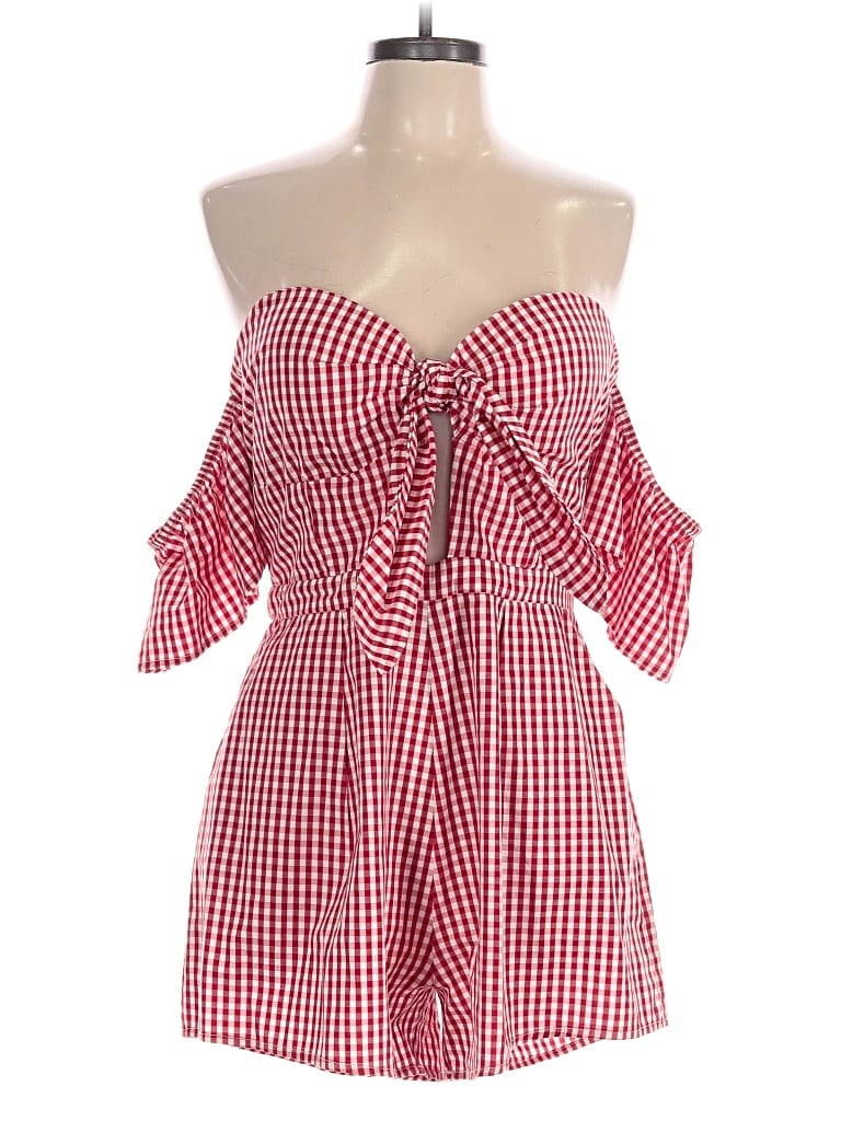 Pre-owned Runaway Romper In Red